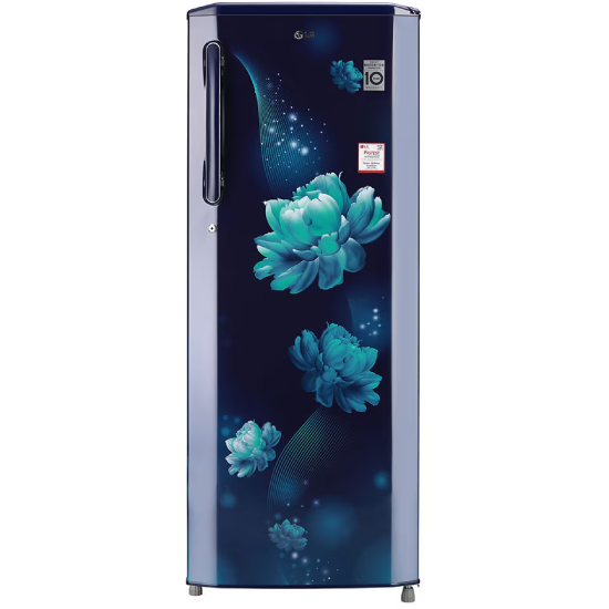 LG 261L, 3 Star, Smart Inverter Compressor, Smart Connect, Blue Charm Finish, Direct Cool Single Door Refrigerator